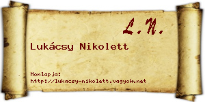Lukácsy Nikolett névjegykártya