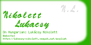 nikolett lukacsy business card